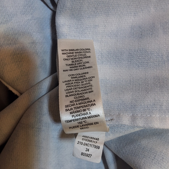 CHICO'S DOT TRIM TIE DYE POPOVER TOP - Picture 10 of 12